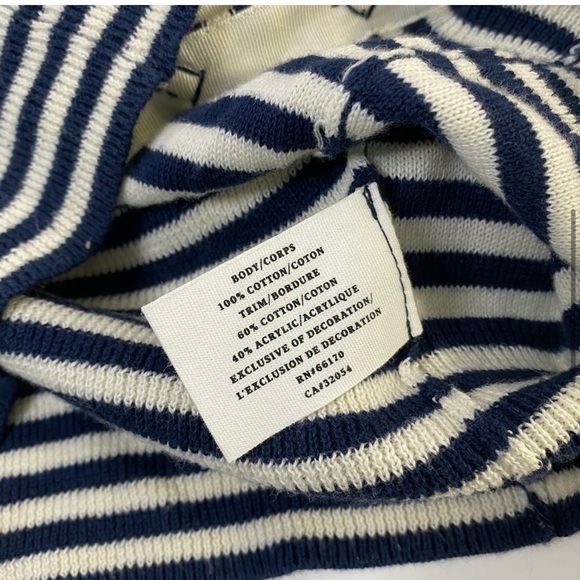 Anthropologie Sparrow Loose Lines navy white Striped Cardigan/S - Picture 5 of 9